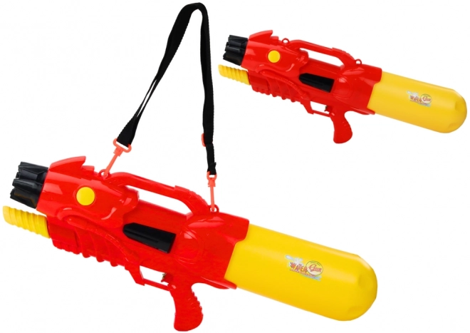 Large Water Gun with Adjustable Strap - Red