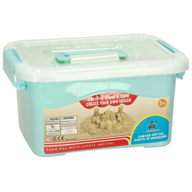 Beige Kinetic Sand Box Set with Molds