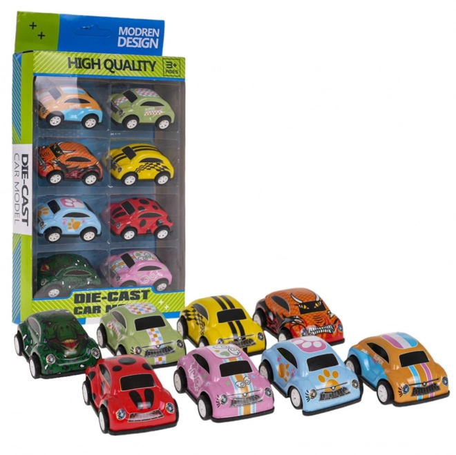 Set of 8 Wind-up Cars