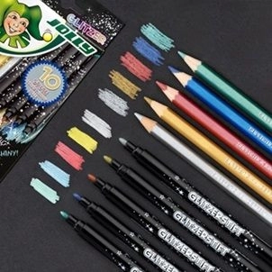 Metallic Colored Pencils and Markers Set