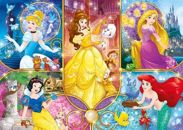 Clementoni Brilliant Puzzle Disney Princess: Fairy Tale Worlds 104 Pieces