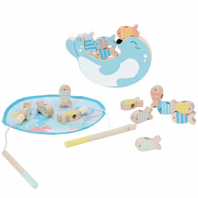 Gioco di Pesca in Legno 24 Pezzi