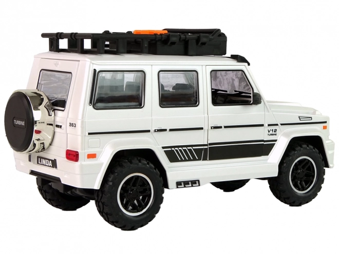 White Off-Road Vehicle with Batteries