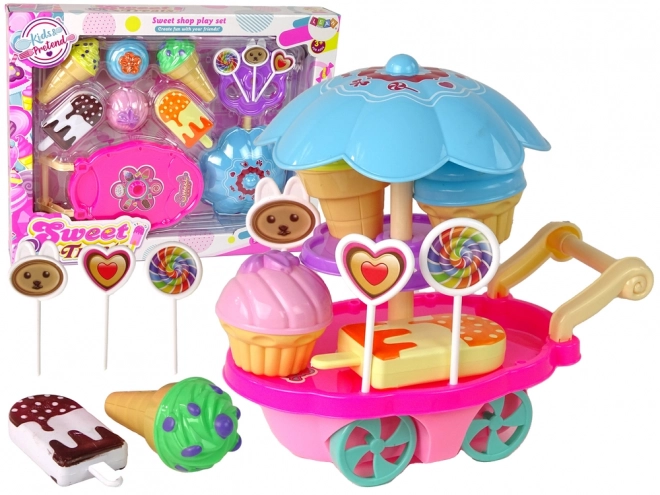 Sweet Treats Playset with Cart and Ice Cream Stand