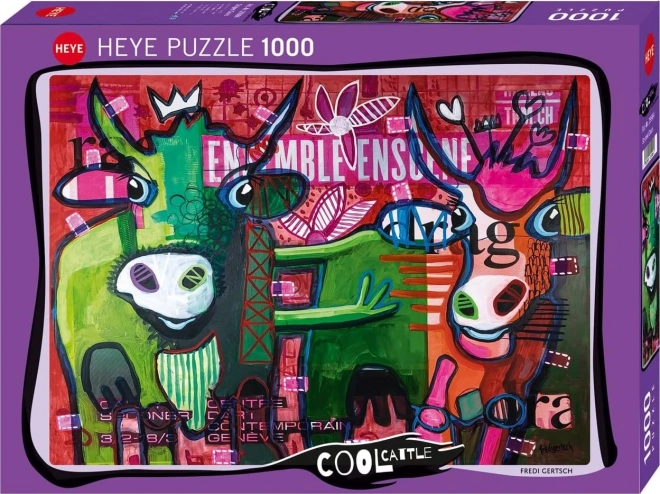 Stripey Cows 1000 Piece Puzzle