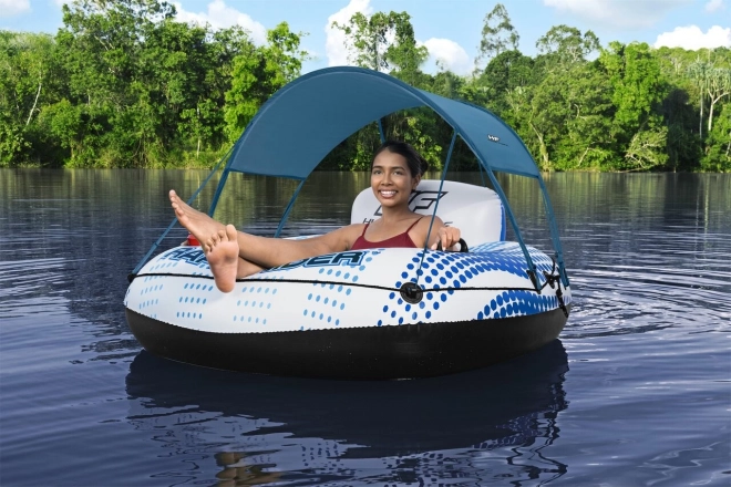 Hydro Force Inflatable Swim Ring with Canopy