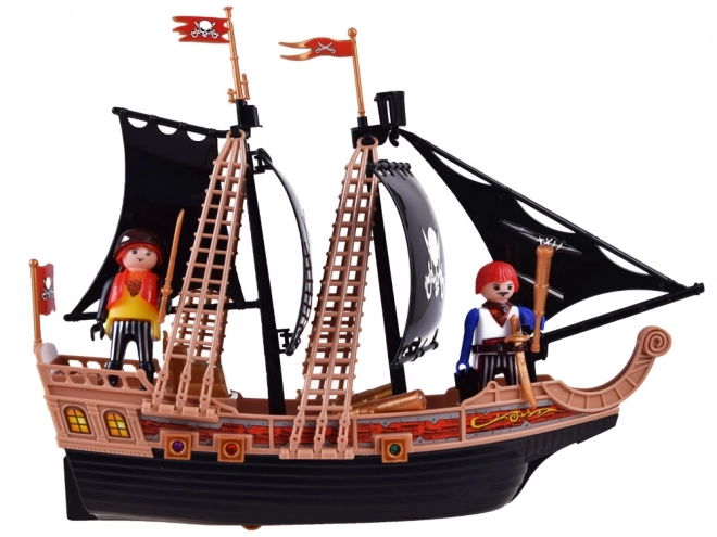 Pirate Ship Adventure Set with Figures and Cannon