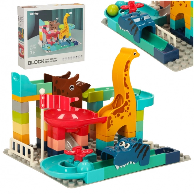 Marble Run Construction Blocks Set - 62 Pieces Bibi-Inn