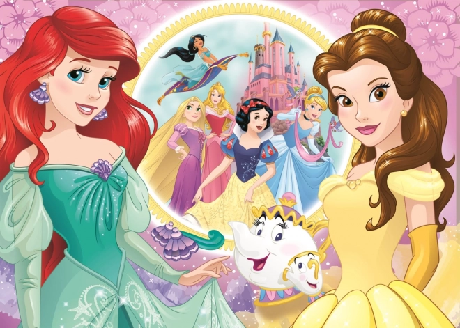 Trefl Disney Princess Glitter Puzzle Memories of Belle and Ariel 100 Pieces