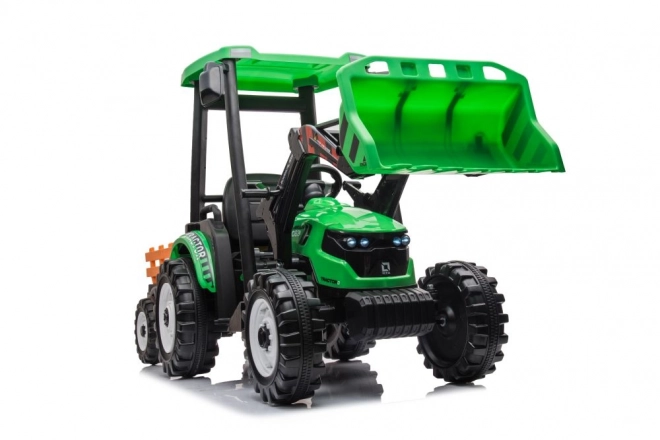 Electric Ride-on Tractor with Trailer Hercules Green 24V