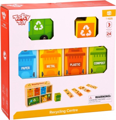 Tooky Toy Holz Recyclingzentrum Bildungsanlage