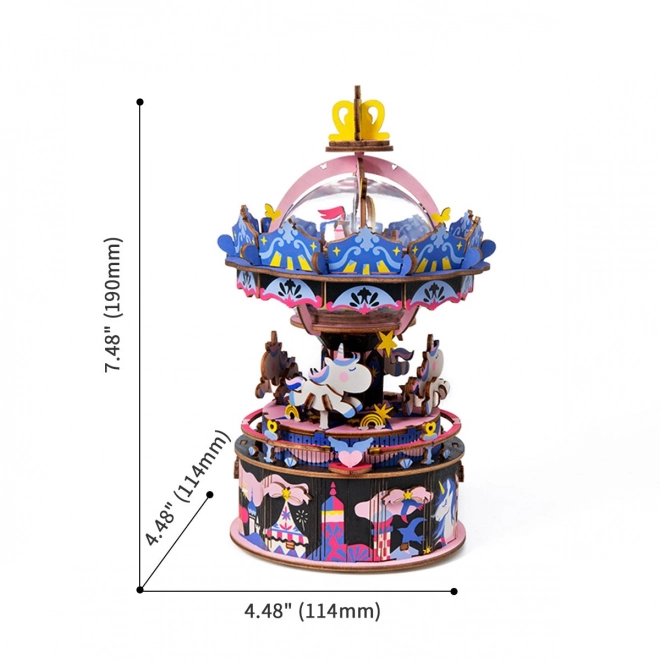 Merry-Go-Round Music Box 3D Puzzle