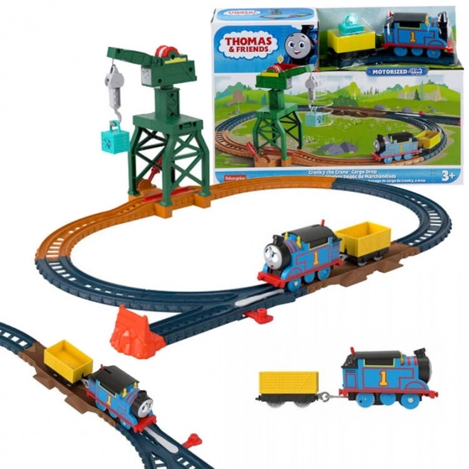 Thomas & Friends Set with Motorized Engine and Crane