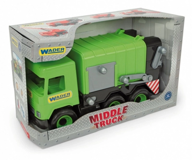 Green Garbage Truck Middle Truck