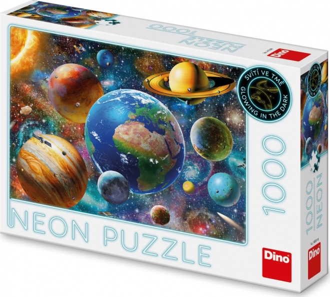 Dino Glow-in-the-Dark Puzzle Planets 1000 Pieces