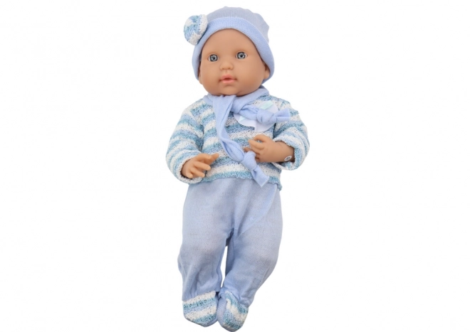 Baby Doll With Blue Sweater And Scarf