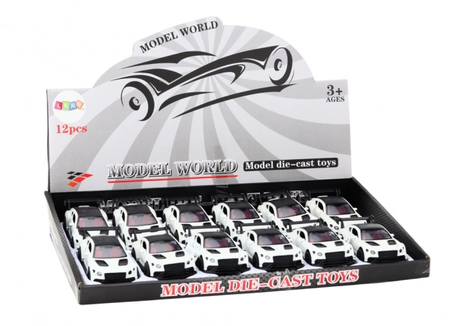 Pearl White Friction Sport Car 1:32 Scale