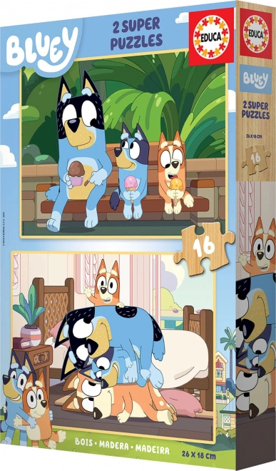 Wooden Puzzle Bluey by EDUCA