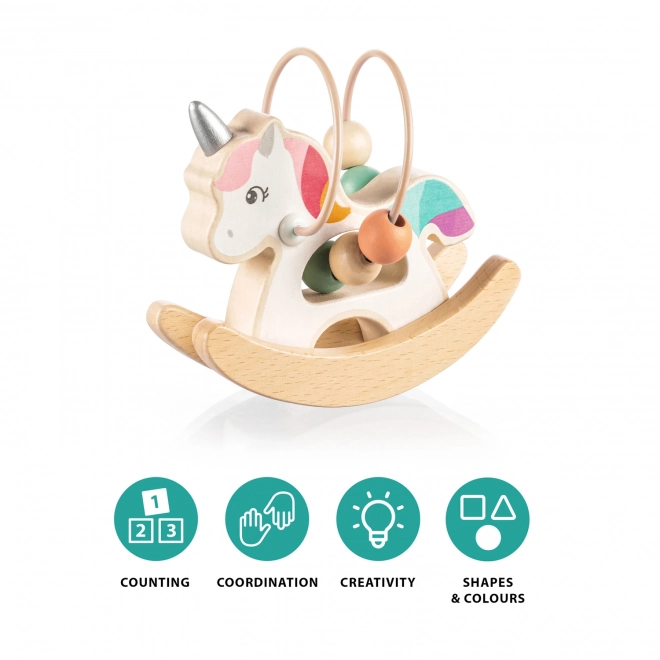 Wooden Activity Unicorn for Kids