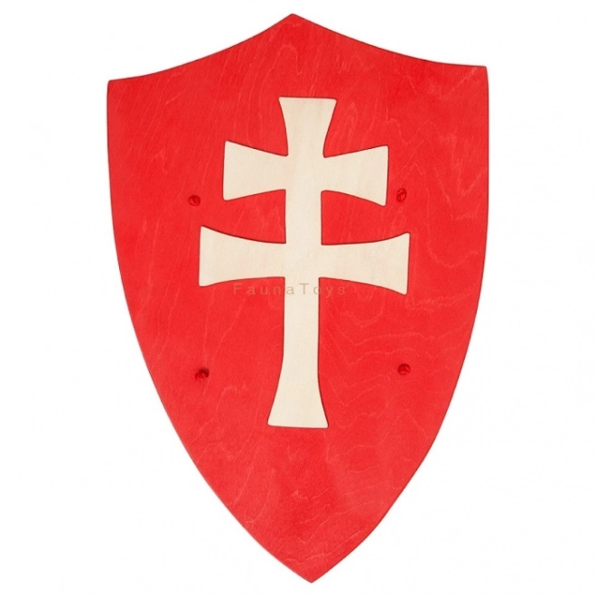 Wooden Shield with Double Cross