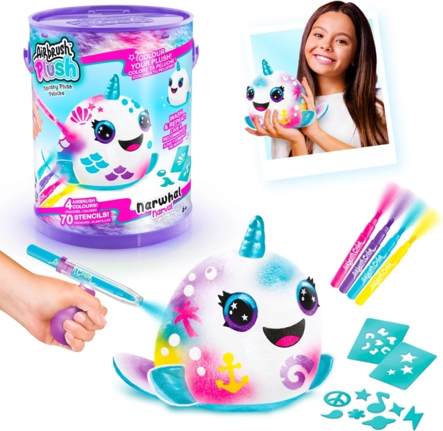 Kit creativo con aerografo Squish Pals Paint Can