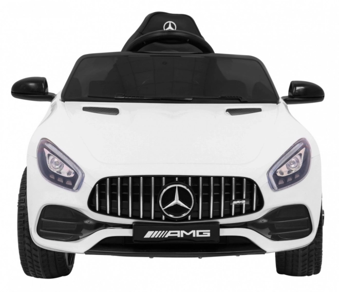Mercedes Benz GT baterie pro děti Bílá + dálkové ovládání + pomalý start + MP3 LED