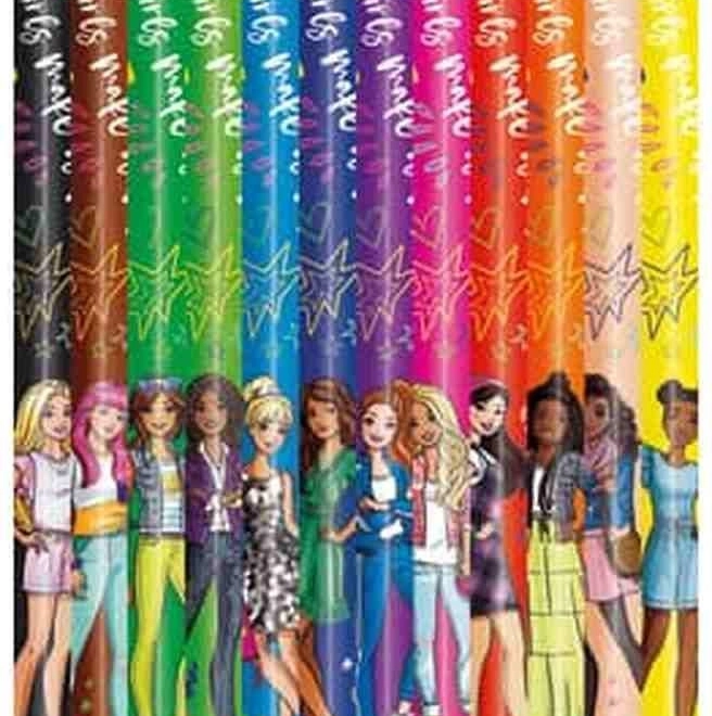 Kleurpotloden Maped met Barbie-motief, 12 stuks