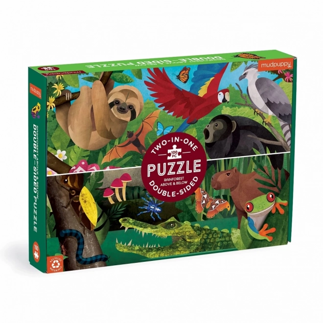 Rainforest Above and Below 100-Piece Double-Sided Puzzle