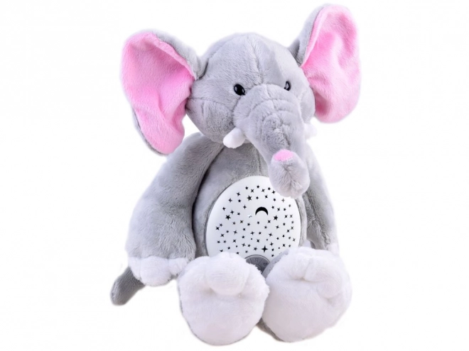 Plush Elephant with Lullaby Projector