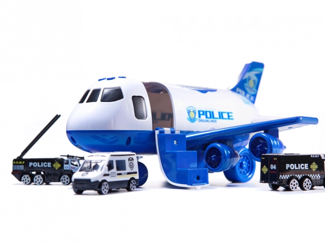 Police Transport Airplane with Cars