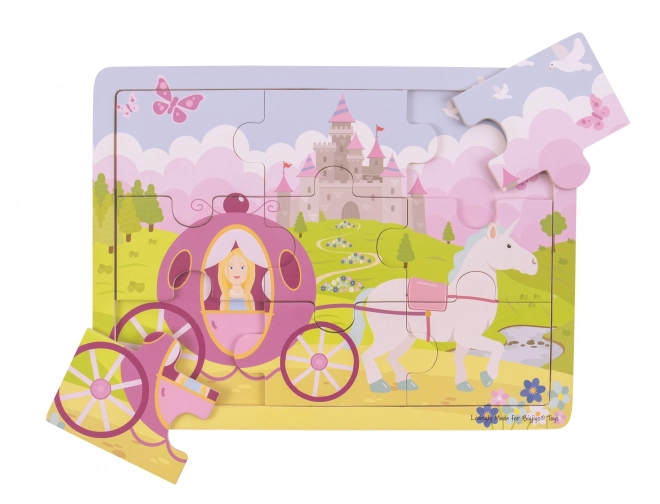 Wooden Puzzle Princess with Carriage