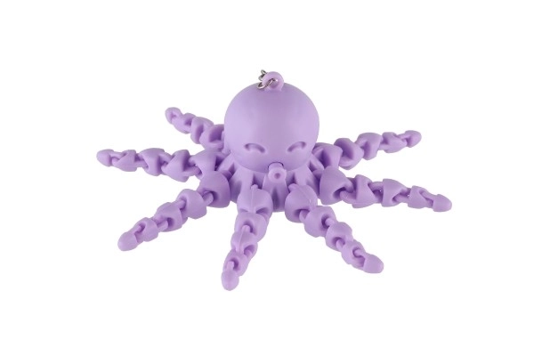 Colorful Flashing Octopus Keychain