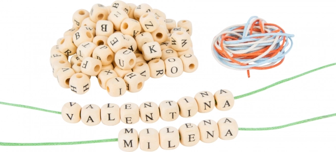 Wooden Beads With Letters