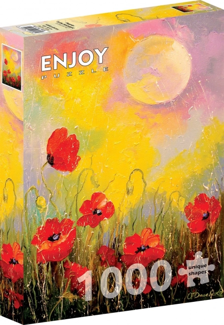 Wolf Poppies In Moonlight 1000 Piece Puzzle