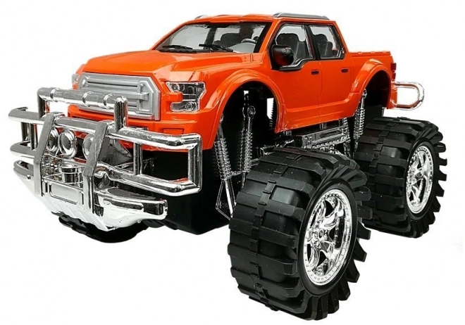 Orange Monster Truck and Red BMW Vehicle Set