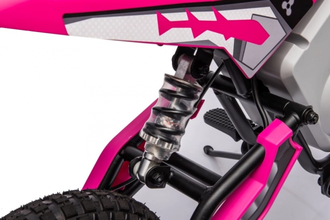 Pink Battery-Powered Cross Motorcycle