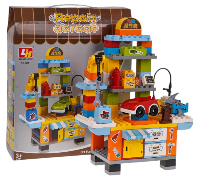 Building Block Set 110 Pieces Workshop For Kids