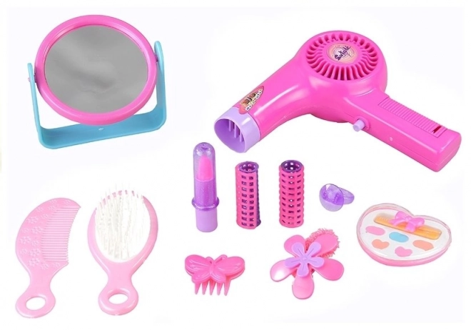 Beauty Set with Hairdryer and Cosmetic Bag