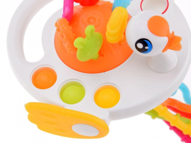 Swan Rattle Teether Sensory Toy