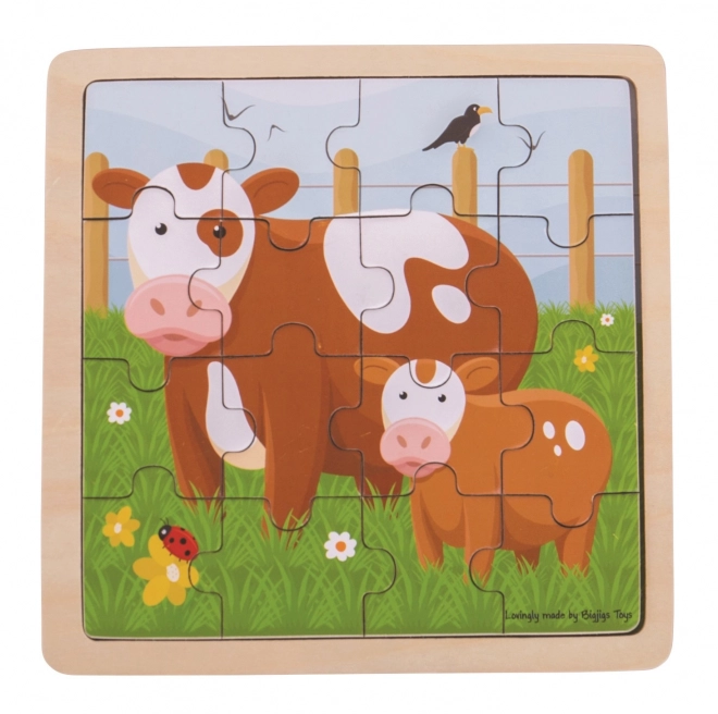 Bigjigs Toys Cow and Calf Puzzle