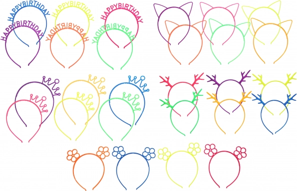 Headband with ornament, assorted colors