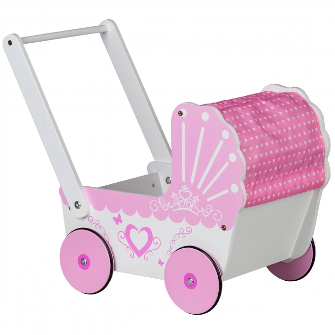 Wooden doll stroller for kids by Ecotoys