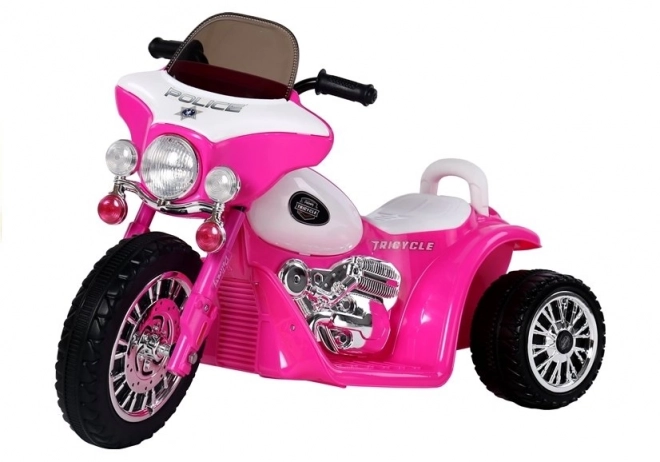 Dark Pink Children's Battery-Powered Motorcycle