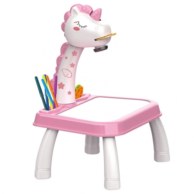 Unicorn Drawing Projector Table Pink