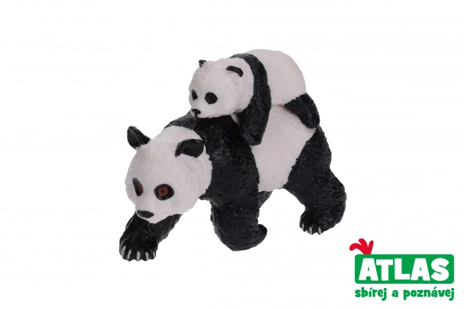 Panda Figurine with Baby