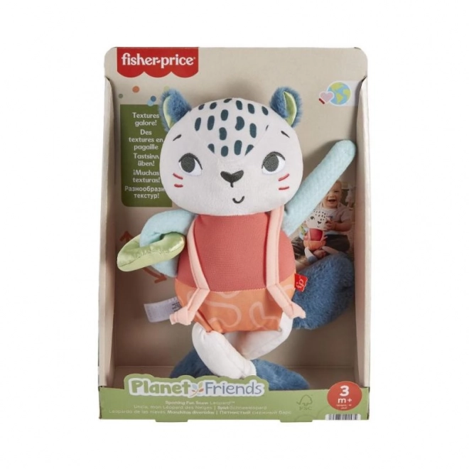 Fisher Price Snow Leopard Plush Sensory Toy