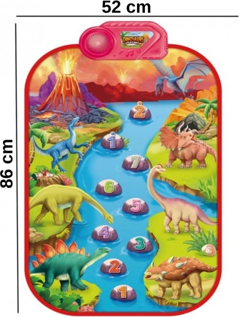 Grande tappeto musicale interattivo Dino per bambini di Woopie