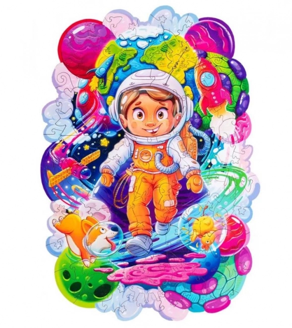 Colorful Wooden Puzzle - Space Adventurer