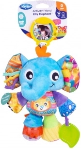 Playgro Hanging Elephant Elly – sensory plush toy with teether