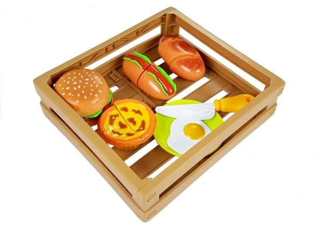 Burger Cutting Set with Velcro in a Box